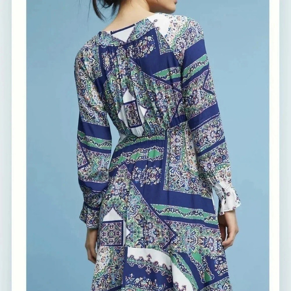 Anthropologie Maeve long sleeve colorful midi dress small - Picture 6 of 12